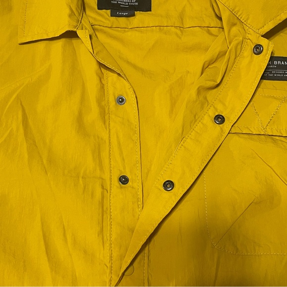 Publish Snap Front Phil Sunshine Windbreaker Jacket Yellow Gold Men's Size Large - Picture 5 of 8